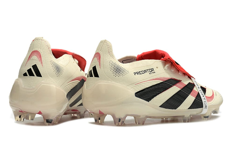 Predator Elite Fold-Over Tongue Firm Ground Cleats - Branco