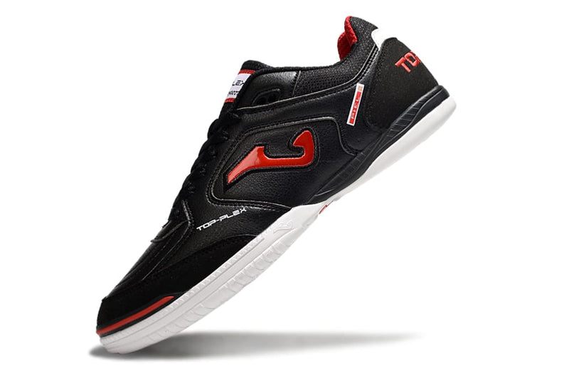 Futsal Joma Top - Flex Preto e Vermelho