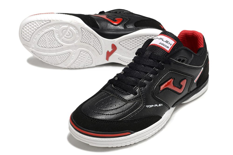 Futsal Joma Top - Flex Preto e Vermelho